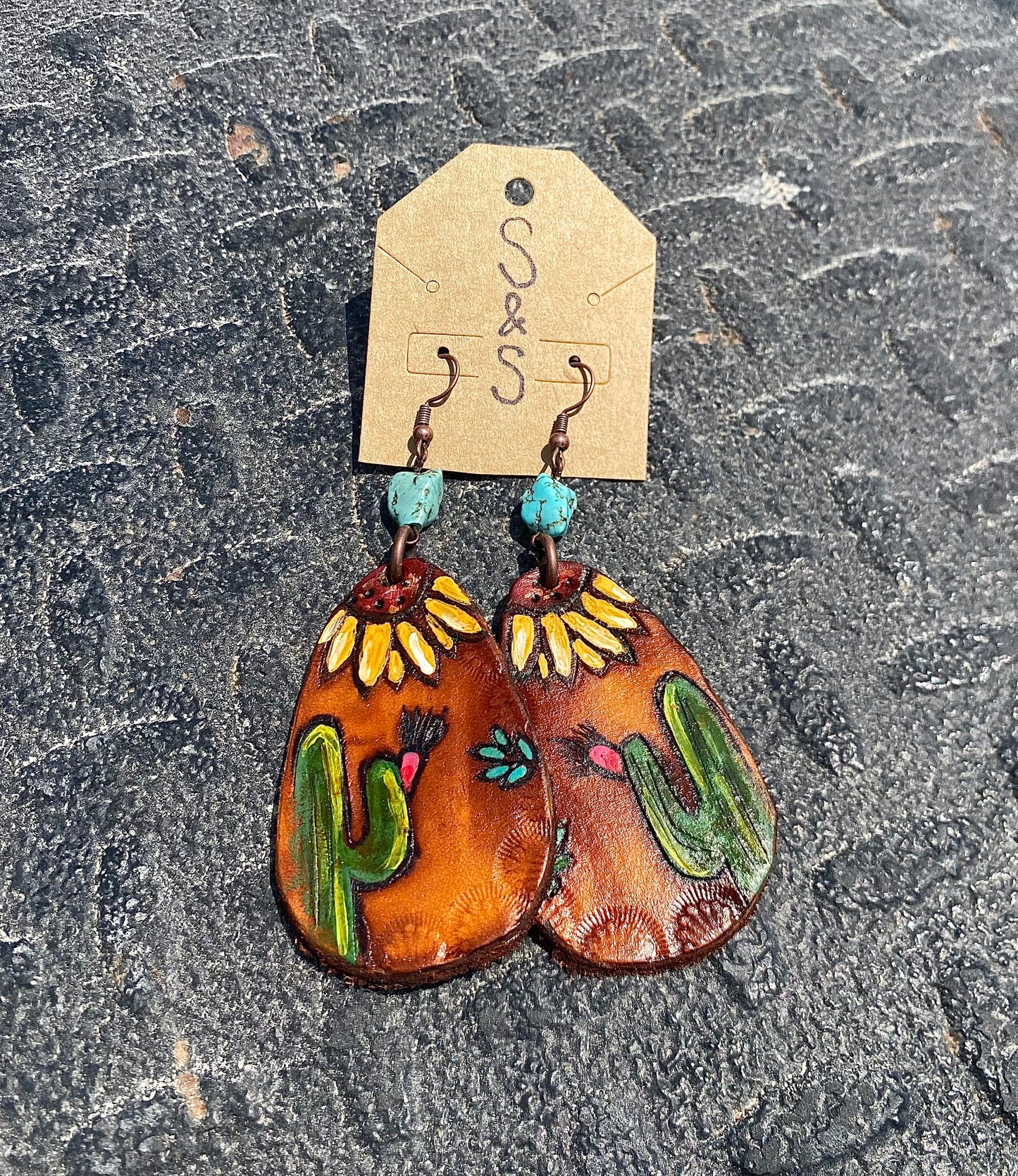 Saguaro Sunflower Earring